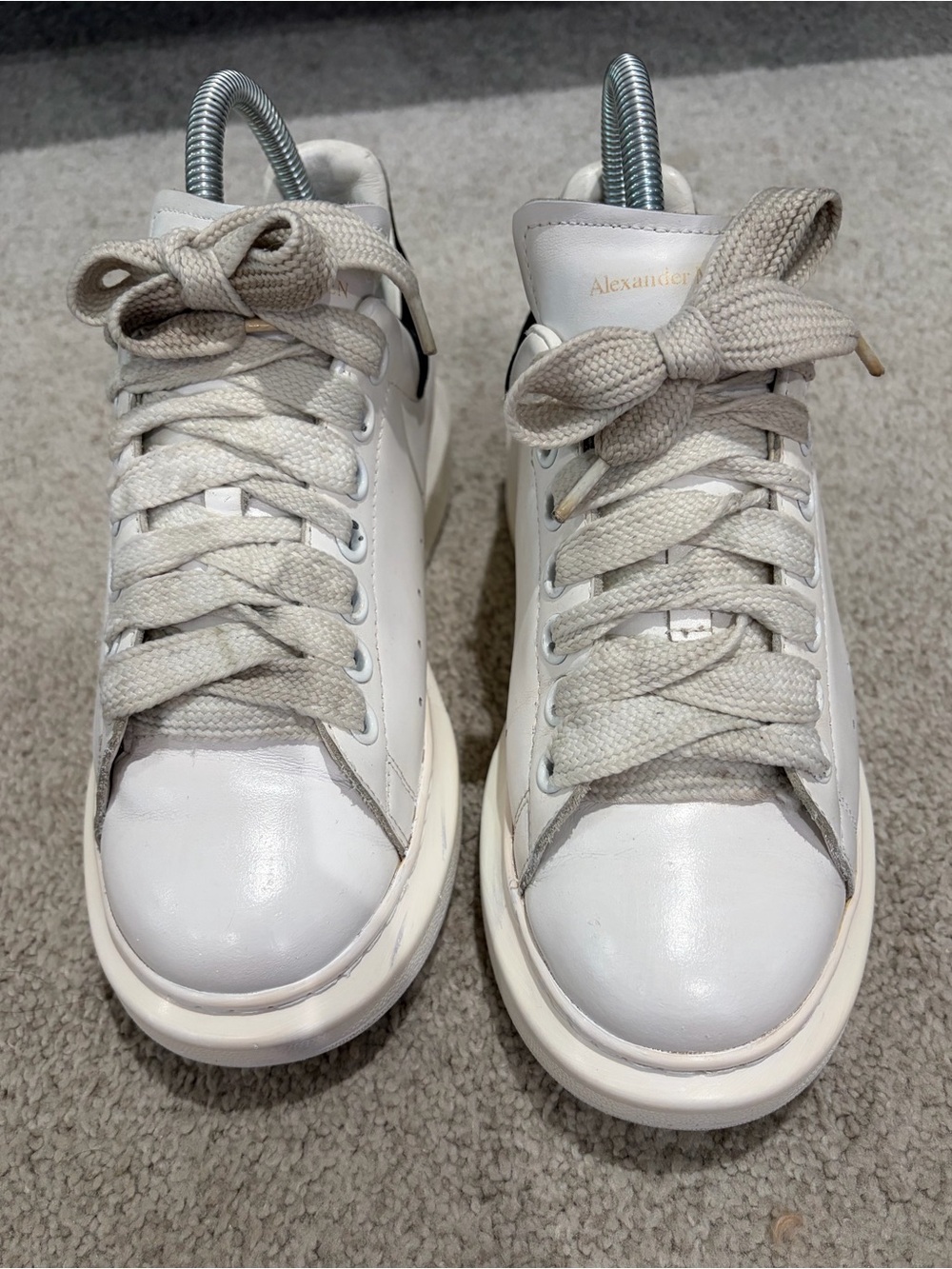 Alexander McQueen Sneakers, Women’s Size 38 (US 7.5) White Leather & Black Suede